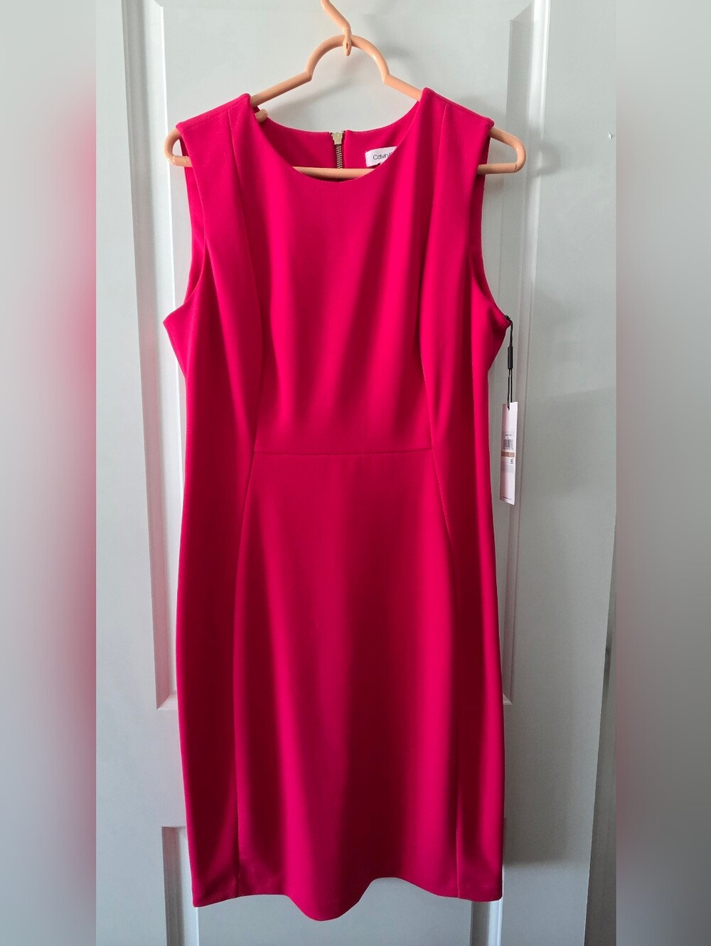 Calvin Klein Shift Dress | Fuchsia | Size 12 NWT